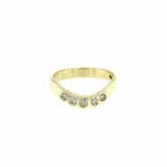 Halbmemoire Ring Gr. 53 ca. 0,10 ct Diamanten Gelbgold 585/ 14K Vorschau