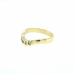 Halbmemoire Ring Gr. 53 ca. 0,10 ct Diamanten Gelbgold 585/ 14K - Bild 4 Vorschau