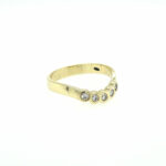 Halbmemoire Ring Gr. 53 ca. 0,10 ct Diamanten Gelbgold 585/ 14K - Bild 5 Vorschau