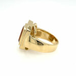 Citrin Ring Gr. 60 mit ca. 0,35 ct Diamanten Gelbgold 750/ 18K - Bild 5 Vorschau