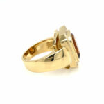 Citrin Ring Gr. 60 mit ca. 0,35 ct Diamanten Gelbgold 750/ 18K - Bild 6 Vorschau