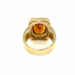 Citrin Ring Gr. 60 mit ca. 0,35 ct Diamanten Gelbgold 750/ 18K - Bild 2 Vorschau