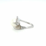 Süßwasserperle Ring Gr. 56 ca. 0,25 ct Diamanten Weißgold 585/ 14K - Bild 2 Vorschau
