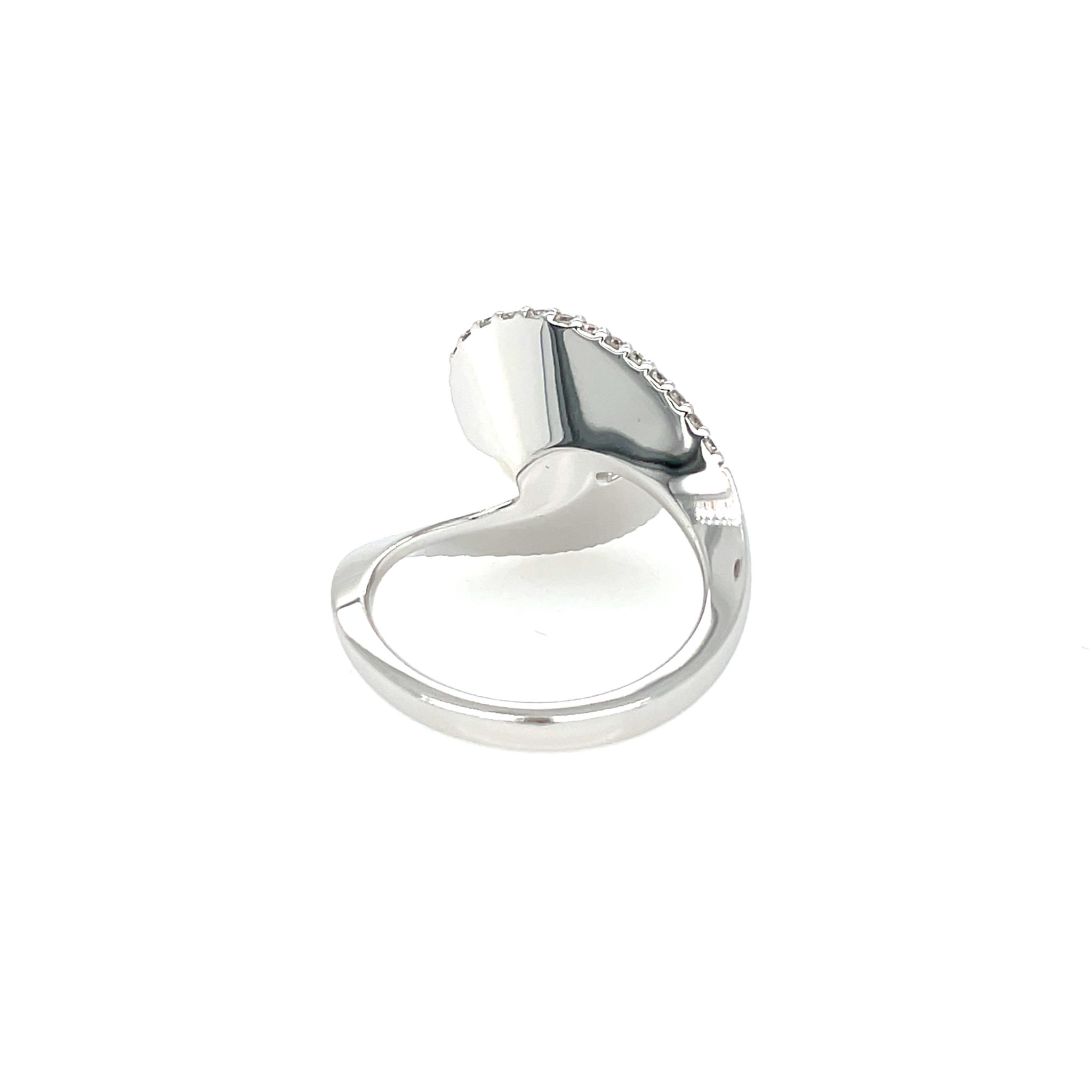 Süßwasserperle Ring Gr. 56 ca. 0,25 ct Diamanten Weißgold 585/ 14K - Bild 4