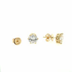 Solitärohrstecker ca. 2,19ct Diamanten Gelbgold 750/ 18K - Bild 7 Vorschau