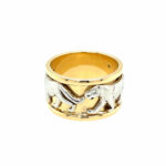 Ring „Leoparden“ ca. 0,05ct Diamanten Bicolor 750/ 18K - Bild 2 Vorschau