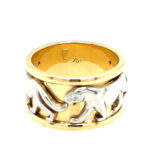 Ring „Leoparden“ ca. 0,05ct Diamanten Bicolor 750/ 18K - Bild 4 Vorschau