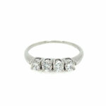 Halbmemoire Ring Gr.55 ca. 0,65ct Diamanten Weißgold 750/ 18K Vorschau