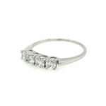 Halbmemoire Ring Gr.55 ca. 0,65ct Diamanten Weißgold 750/ 18K - Bild 2 Vorschau