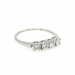 Halbmemoire Ring Gr.55 ca. 0,65ct Diamanten Weißgold 750/ 18K - Bild 3 Vorschau
