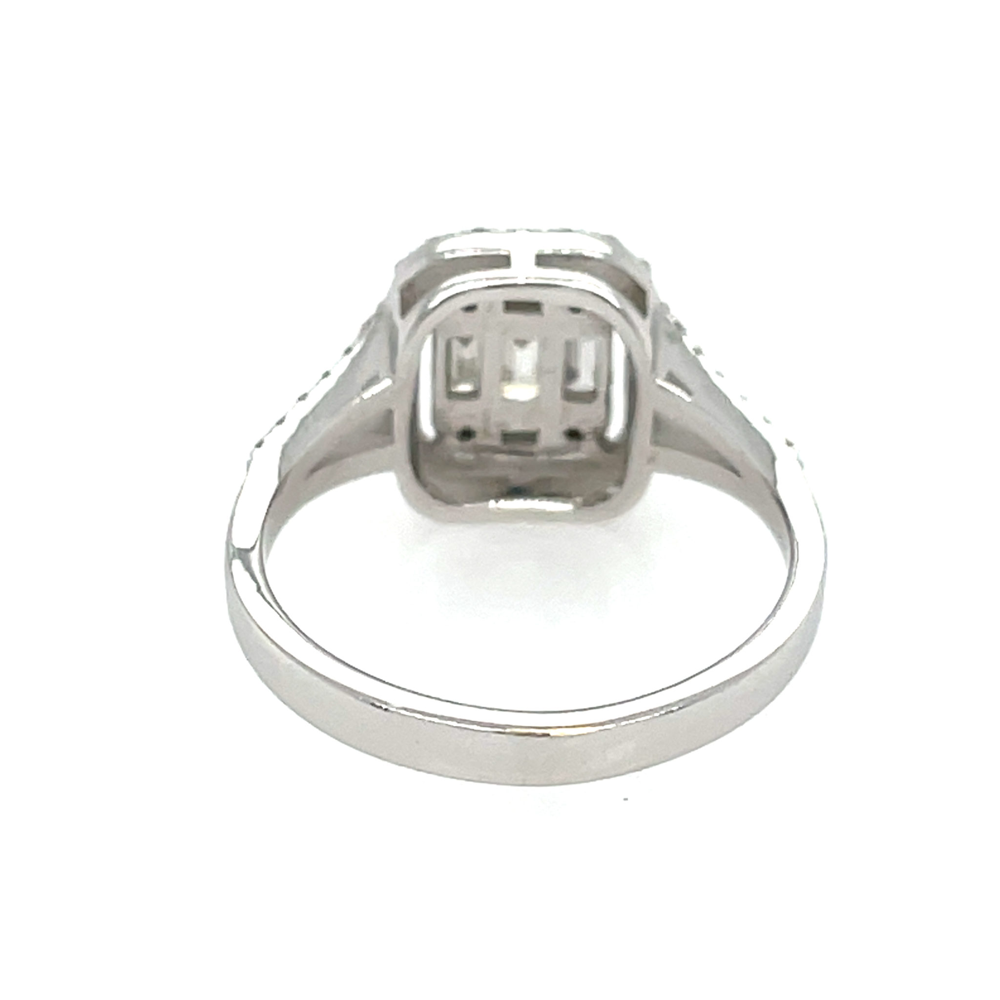 Entourage Ring Gr. 54 ca. 0,53ct Diamanten Weißgold 750/ 18K - Bild 4