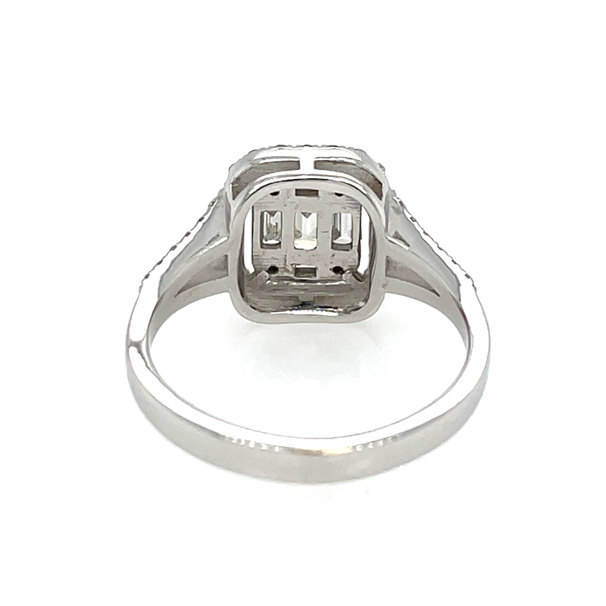 Entourage Ring Gr. 54 ca. 0,53ct Diamanten Weißgold 750/ 18K - Bild 5