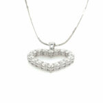 „Herz“ Kette 44cm ca. 3ct Diamanten Weißgold 750/ 18K - Bild 2 Vorschau