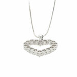 „Herz“ Kette 44cm ca. 3ct Diamanten Weißgold 750/ 18K - Bild 4 Vorschau