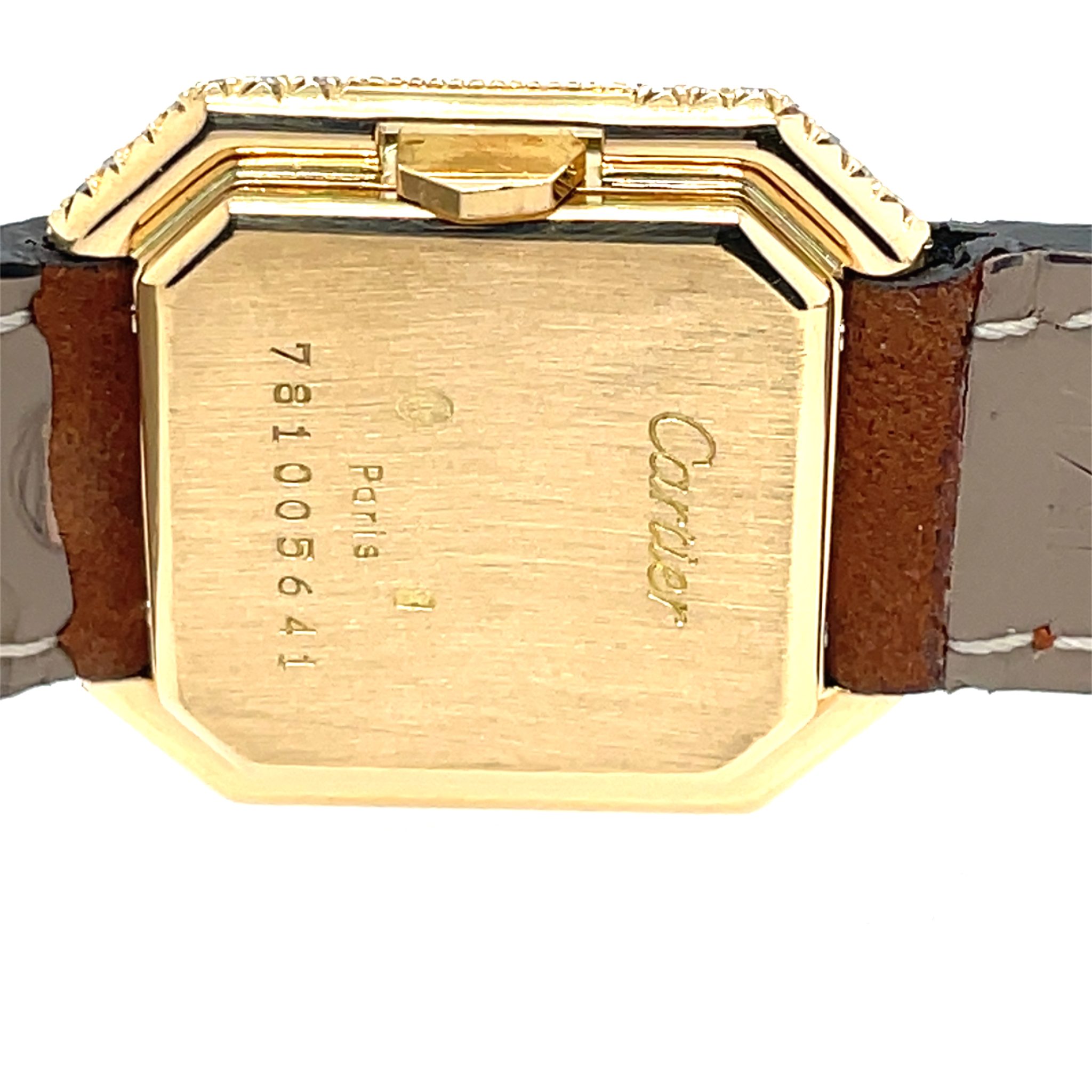 Cartier 18k Ceinture Ref. 7810 1980 Gold 18K Diamond watch Factory setting - Bild 4