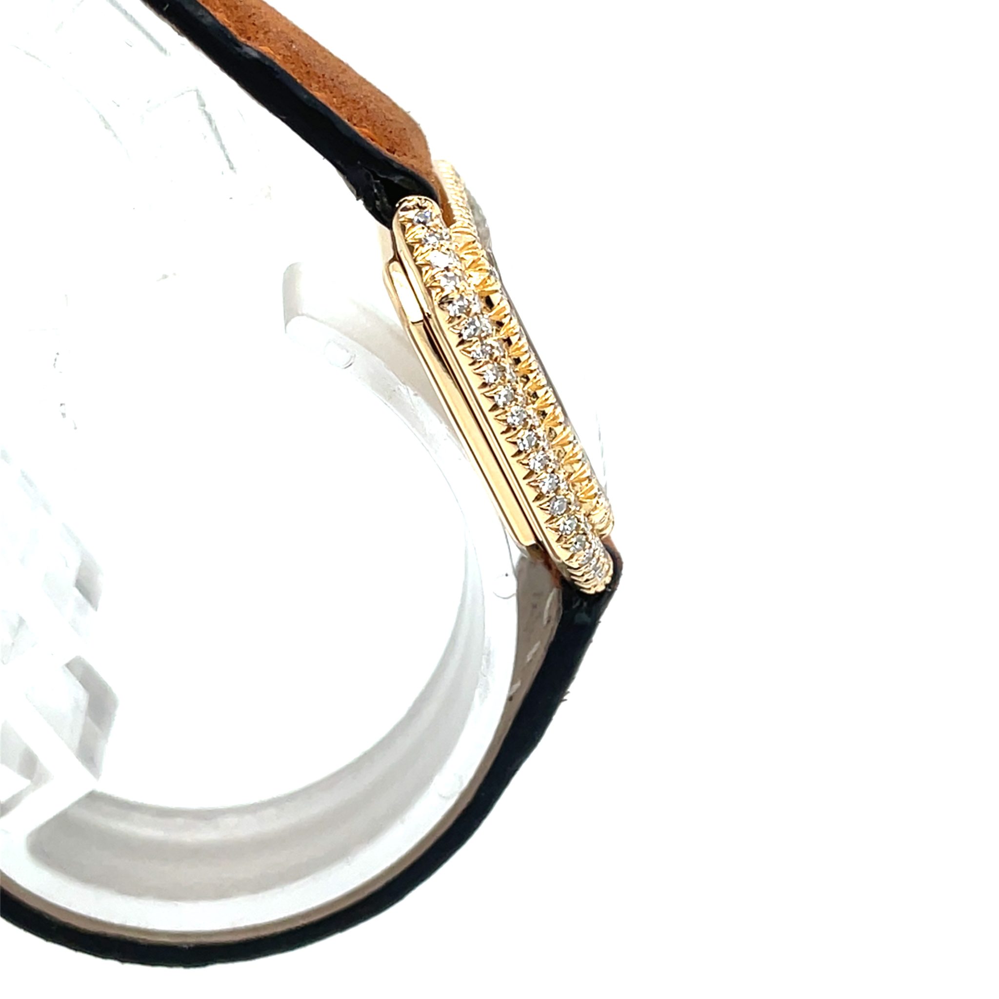 Cartier 18k Ceinture Ref. 7810 1980 Gold 18K Diamond watch Factory setting - Bild 6