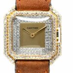 Cartier 18k Ceinture Ref. 7810 1980 Gold 18K Diamond watch Factory setting Vorschau