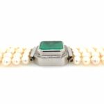 Smaragd Perlen Collier ca. 40,45ct 38cm Weißgold 750/ 18K - Bild 2 Vorschau