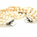 Smaragd Perlen Collier ca. 40,45ct 38cm Weißgold 750/ 18K - Bild 6 Vorschau