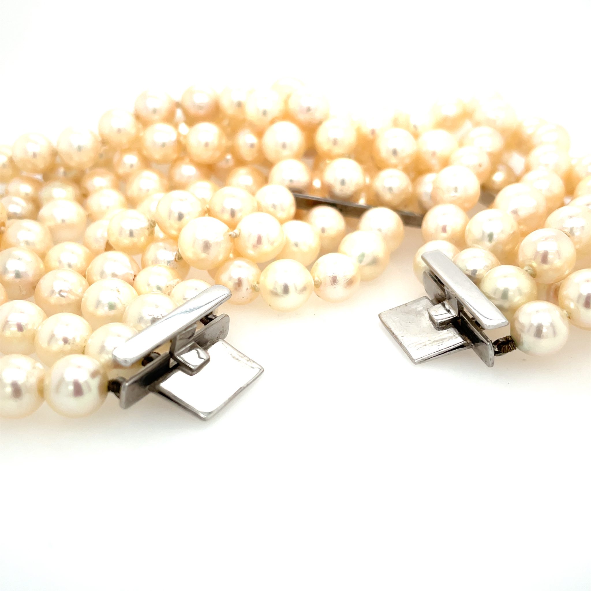 Smaragd Perlen Collier ca. 40,45ct 38cm Weißgold 750/ 18K - Bild 6