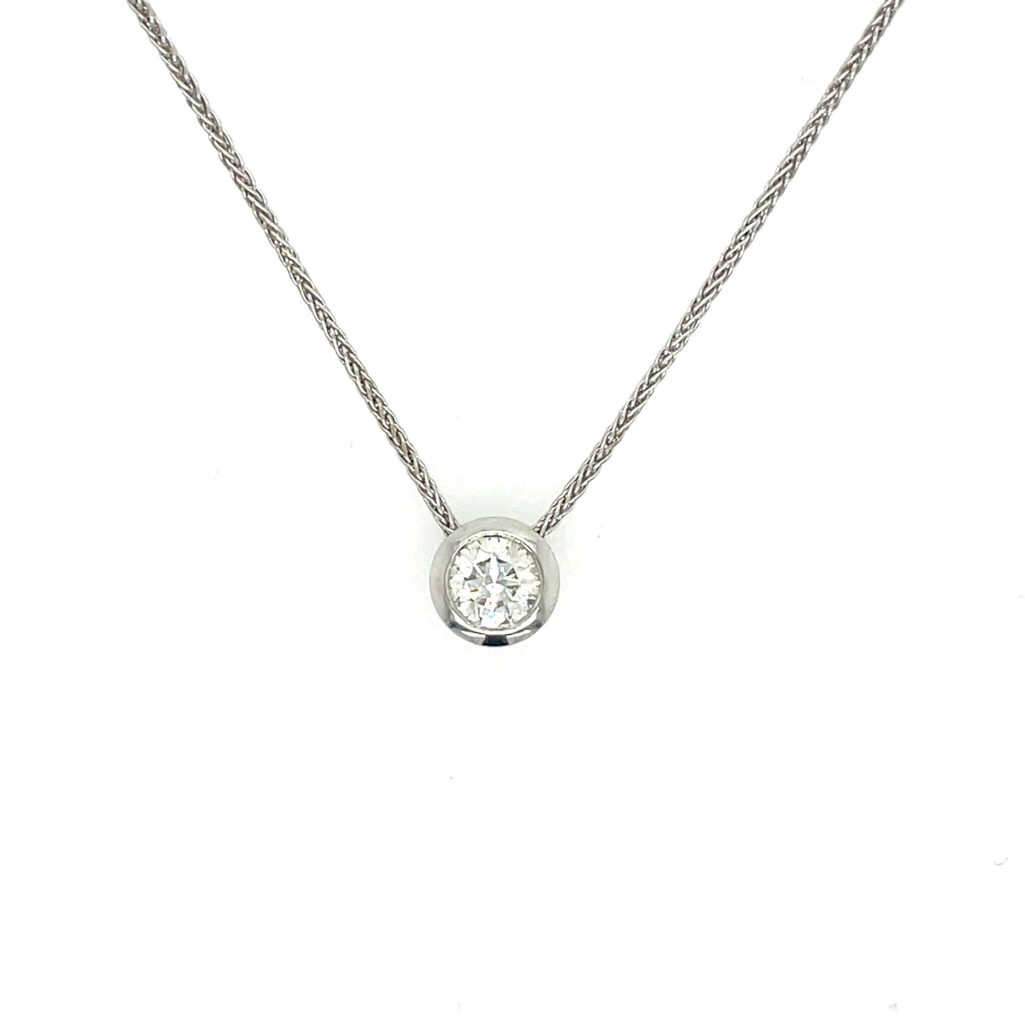 CHRIST Kette mit Solitäranhänger 45 cm ca. 0,57ct Diamant Weißgold 585/ 14K