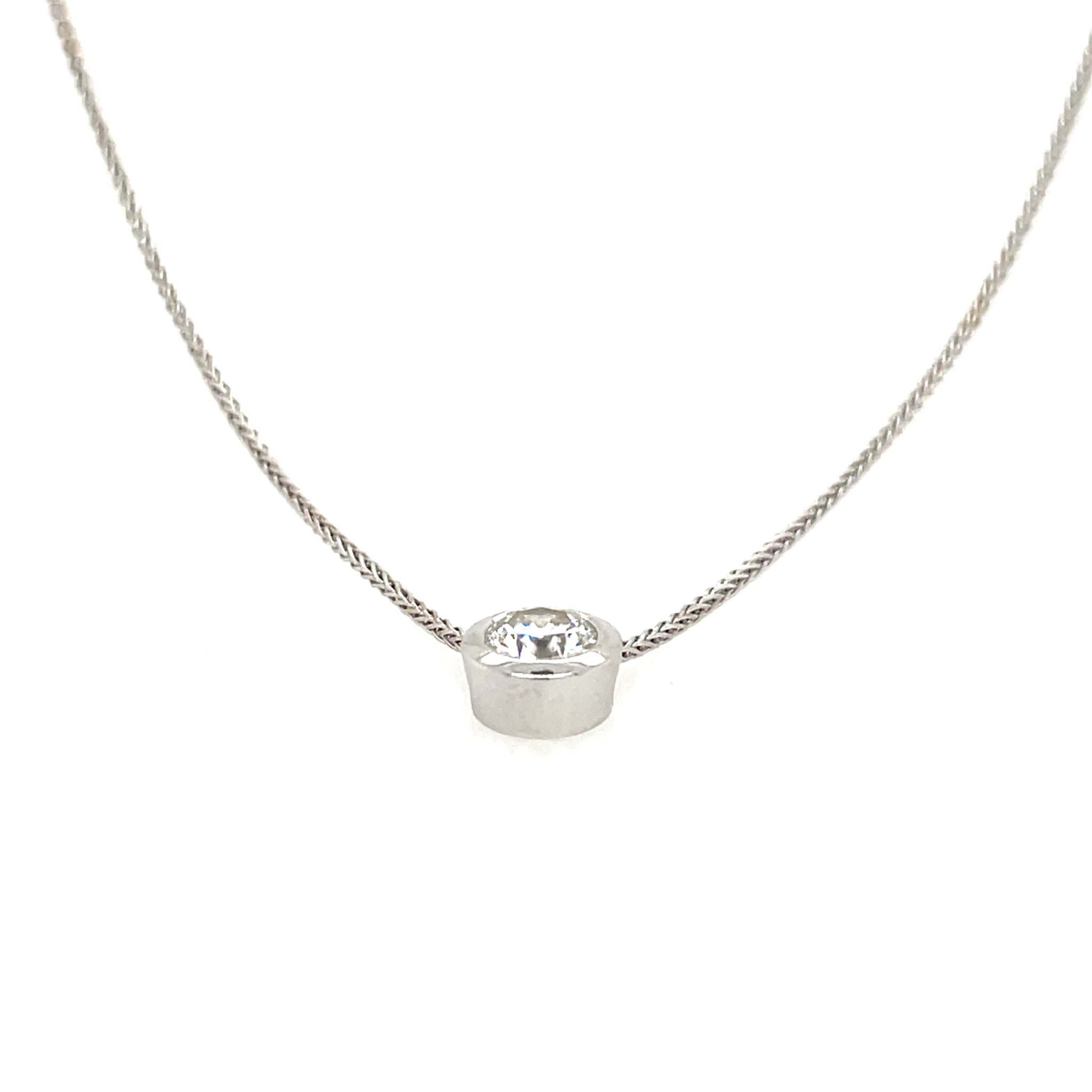 CHRIST Kette mit Solitäranhänger 45 cm ca. 0,57ct Diamant Weißgold 585/ 14K - Bild 2