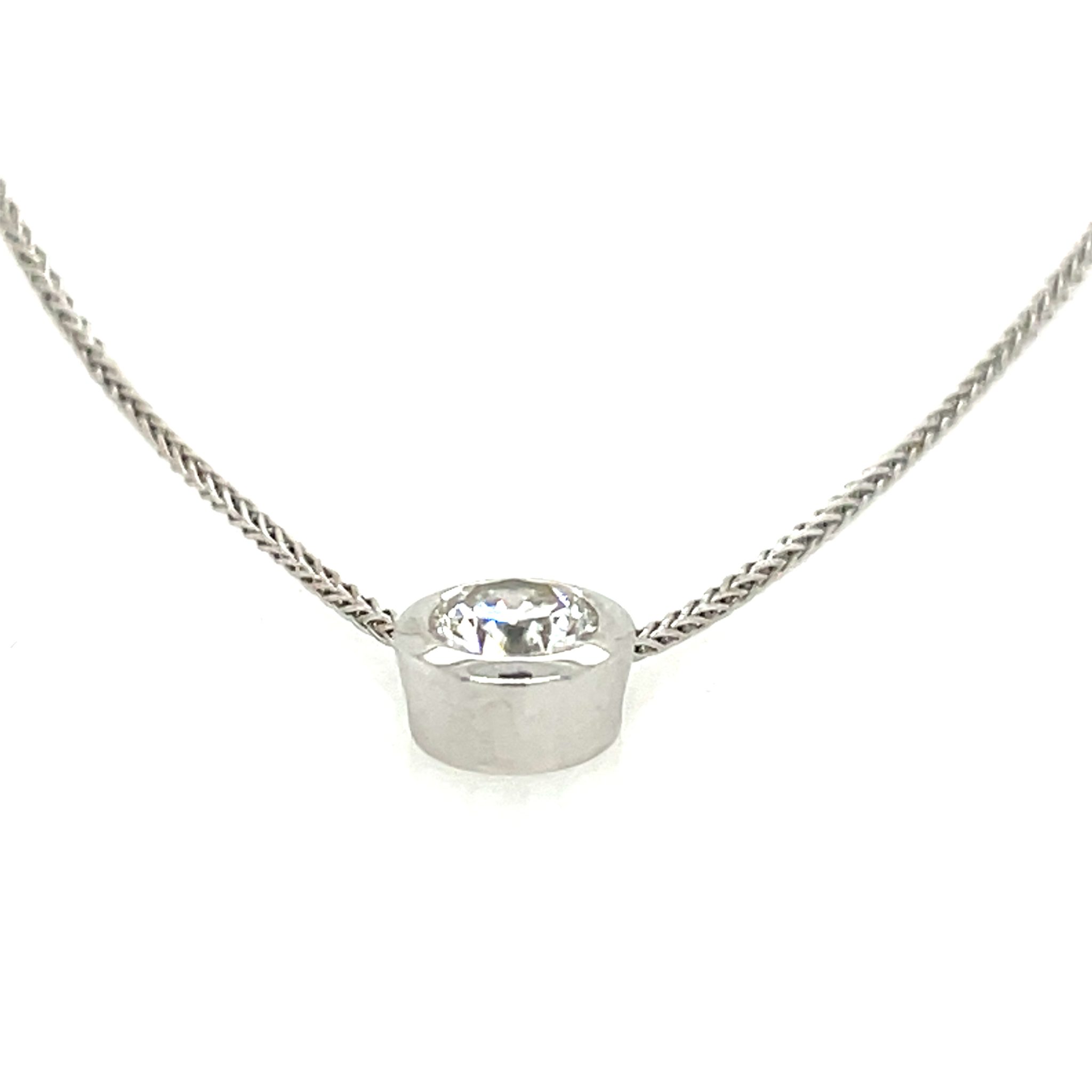CHRIST Kette mit Solitäranhänger 45 cm ca. 0,57ct Diamant Weißgold 585/ 14K - Bild 3