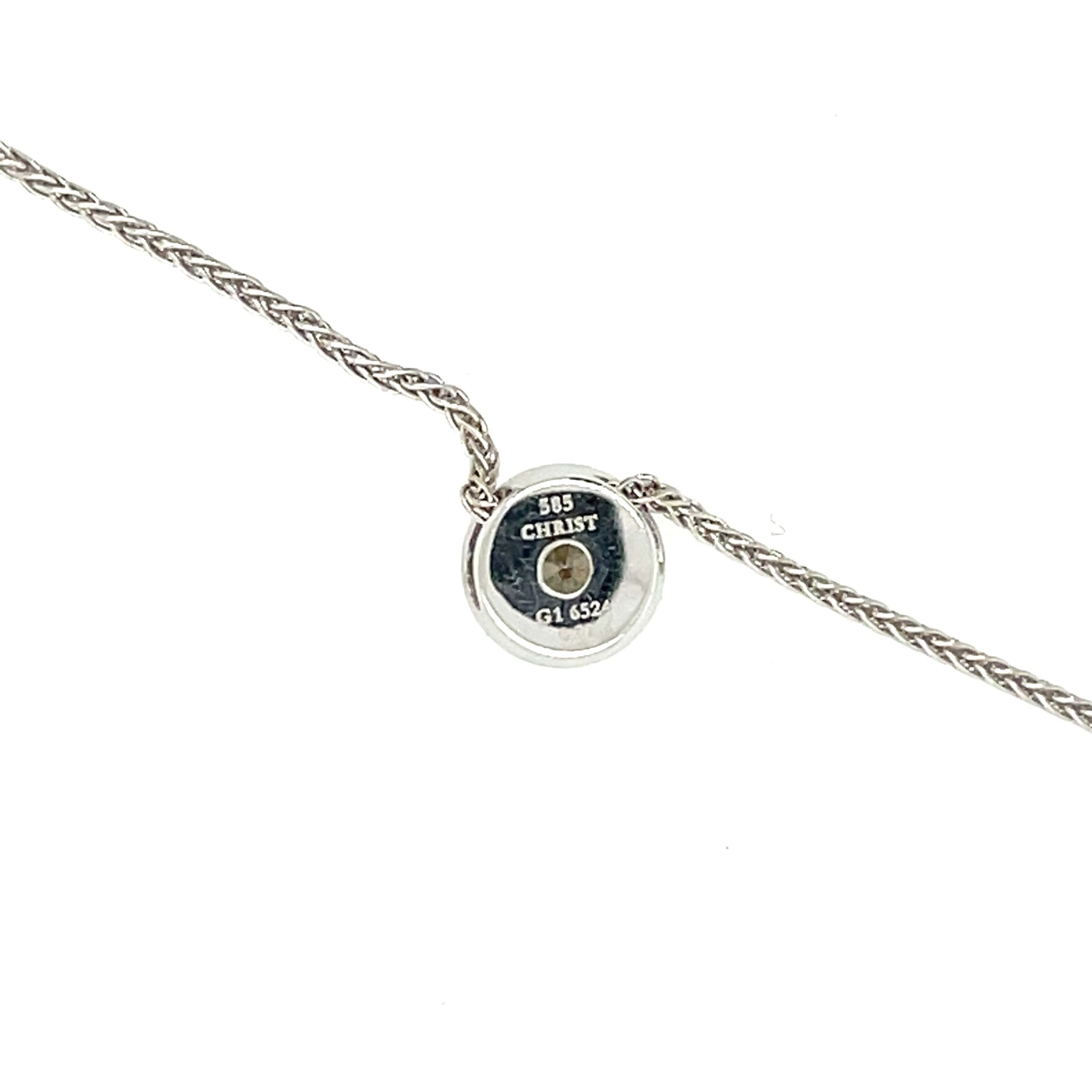 CHRIST Kette mit Solitäranhänger 45 cm ca. 0,57ct Diamant Weißgold 585/ 14K - Bild 5