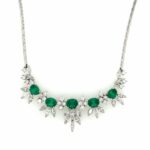 Bucherer Smaragd Collier 42cm ca. 3,3ct Diamanten Weißgold 750/ 18K Vorschau