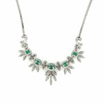 Bucherer Smaragd Collier 42cm ca. 3,3ct Diamanten Weißgold 750/ 18K - Bild 3 Vorschau