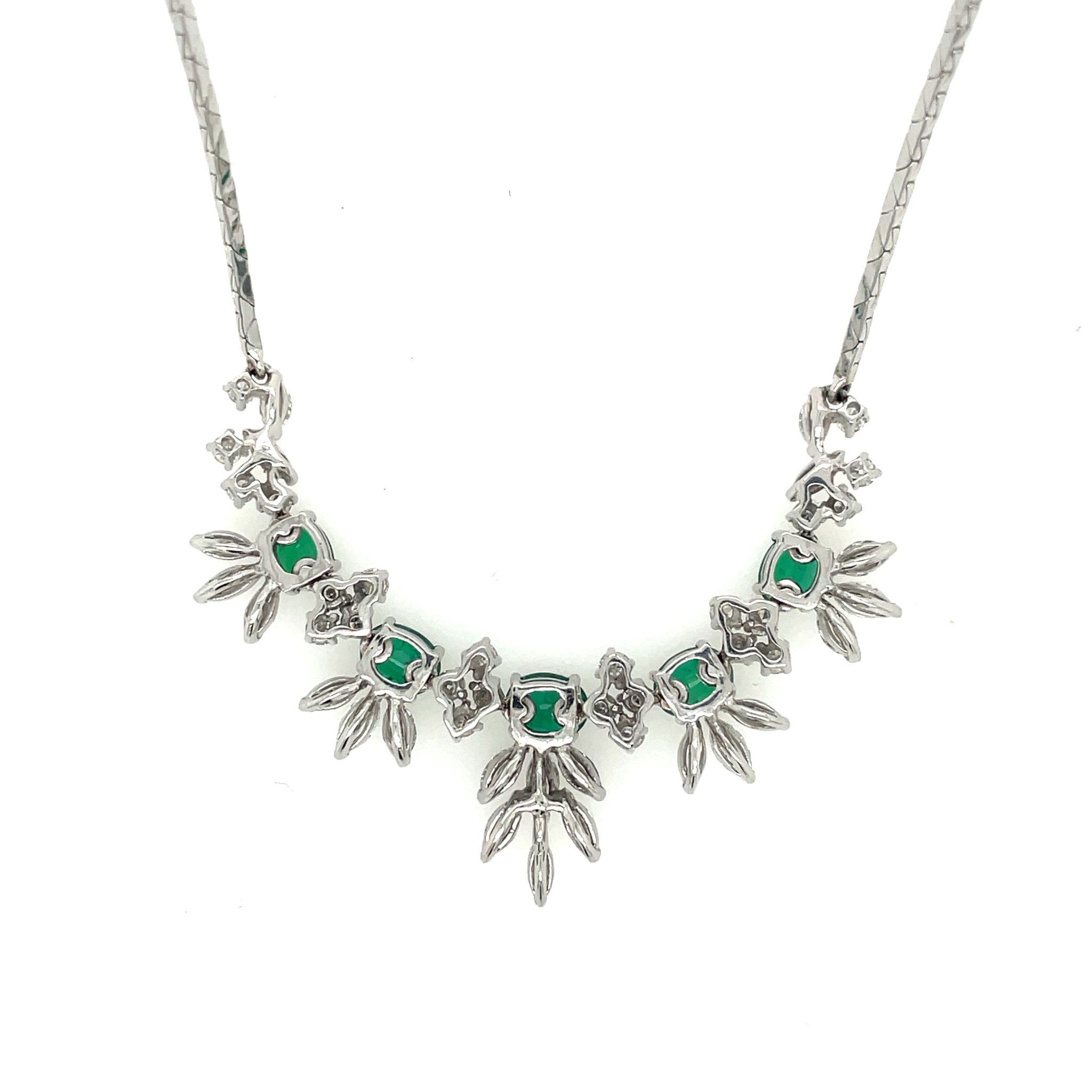 Bucherer Smaragd Collier 42cm ca. 3,3ct Diamanten Weißgold 750/ 18K - Bild 3