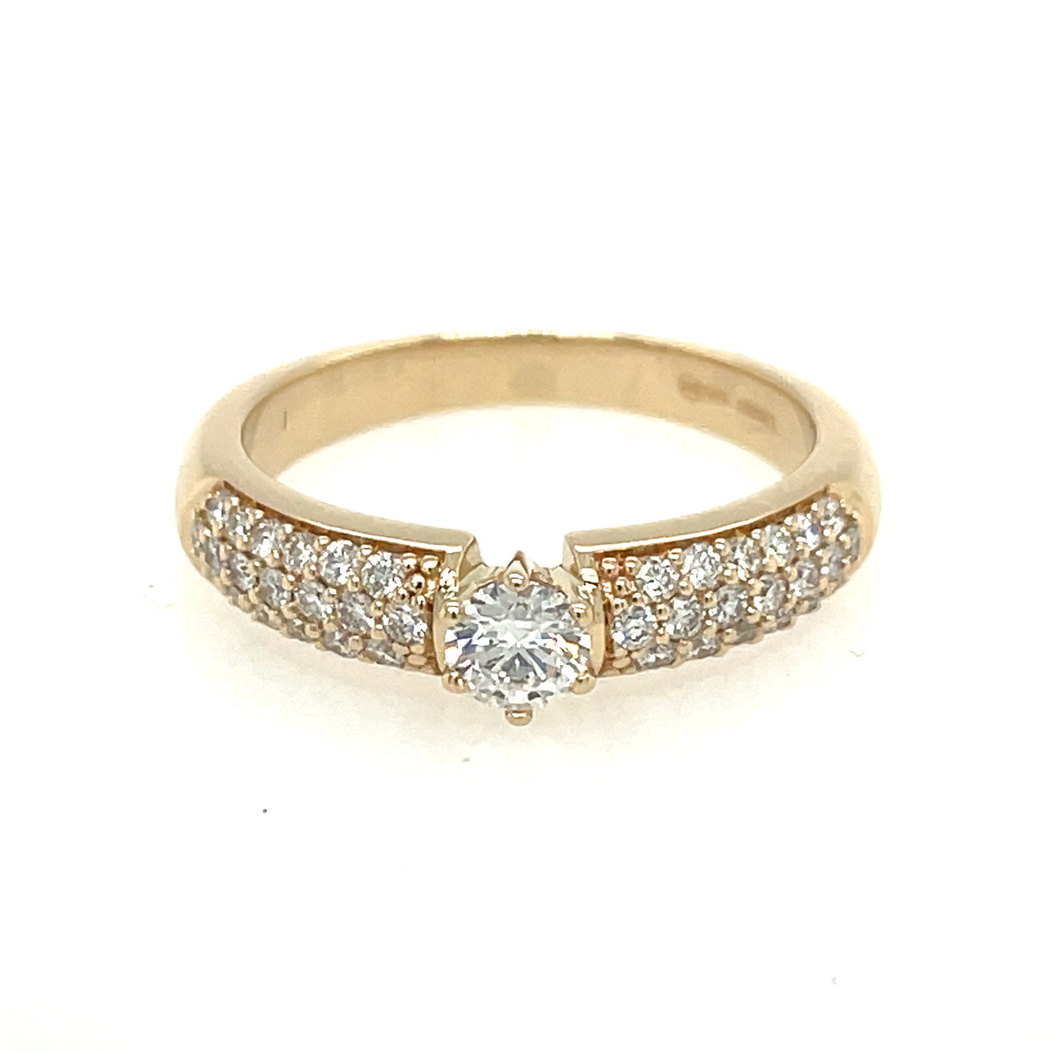 CHRIST Ring Gr. 58 ca. 0,80 ct Diamanten Gelbgold 585/ 14K