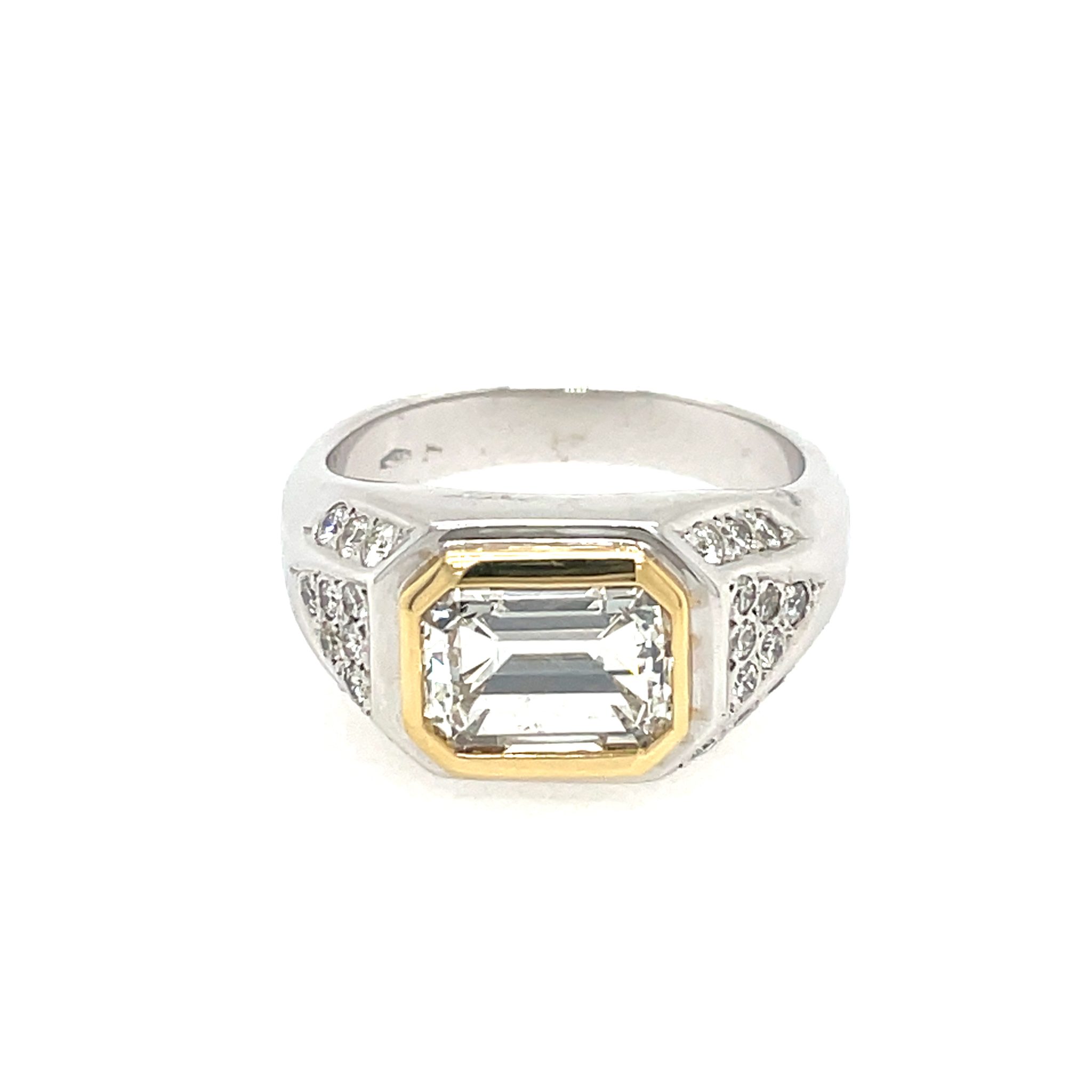 Ring Gr. 57 ca. 3,25 ct Diamanten Bicolor 750/ 18K