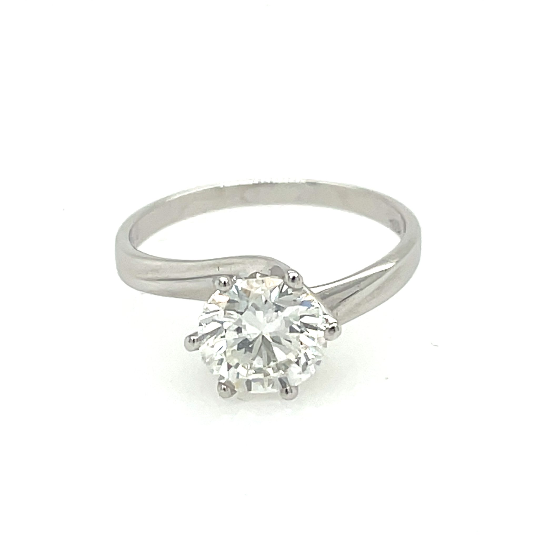 Solitärring Gr. 58 2,0 ct Diamant Weißgold 750/ 18K DPL Zertifikat