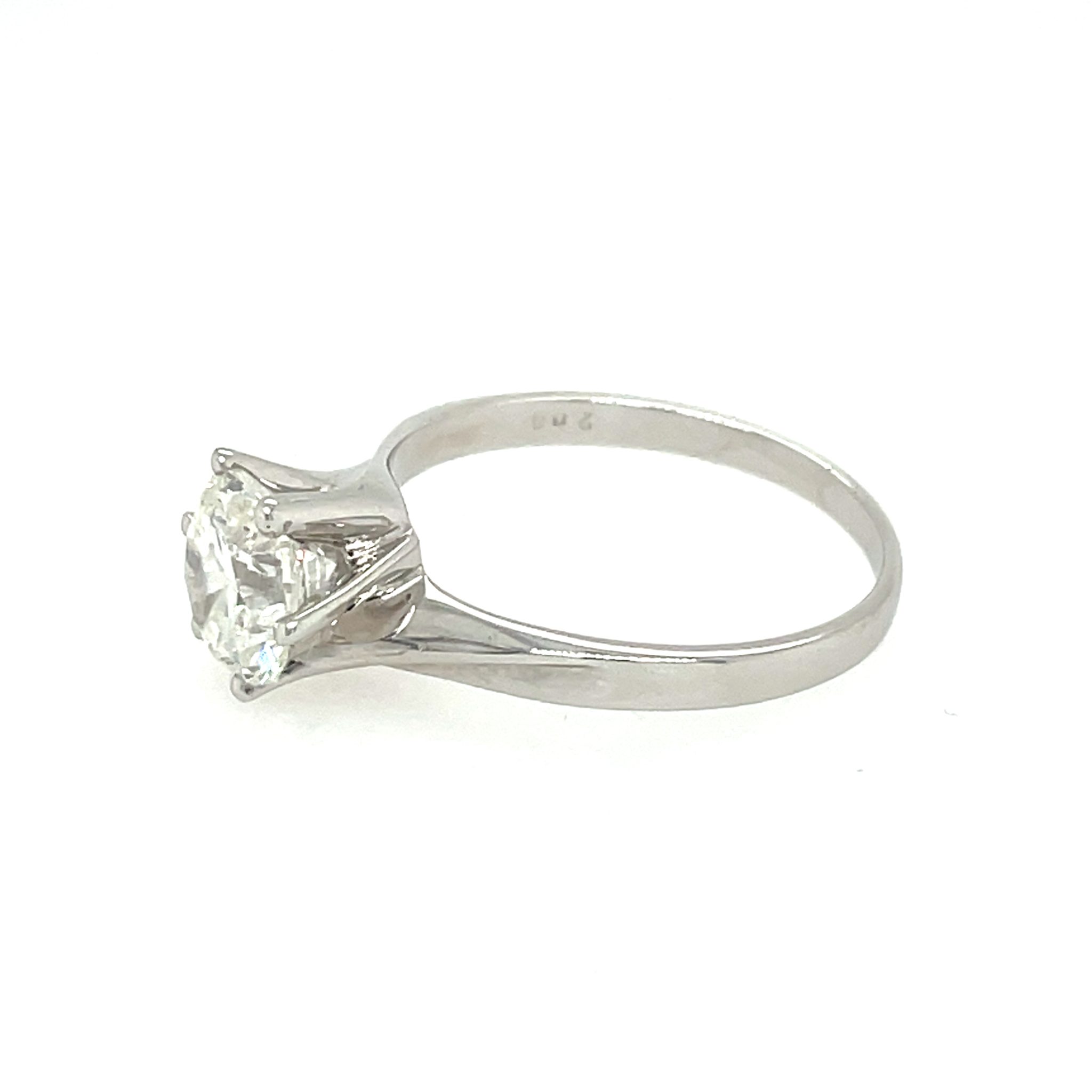 Solitärring Gr. 58 2,0 ct Diamant Weißgold 750/ 18K DPL Zertifikat - Bild 2