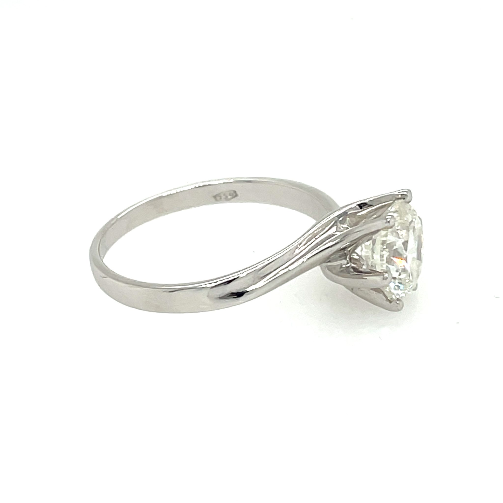 Solitärring Gr. 58 2,0 ct Diamant Weißgold 750/ 18K DPL Zertifikat - Bild 3
