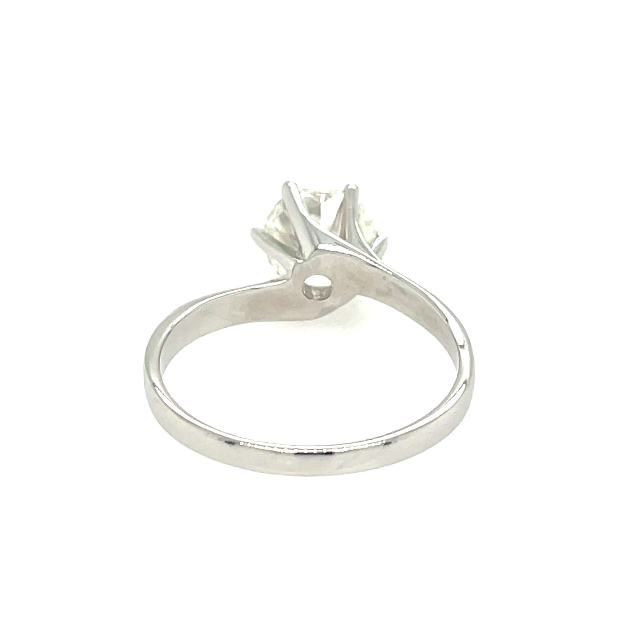 Solitärring Gr. 58 2,0 ct Diamant Weißgold 750/ 18K DPL Zertifikat - Bild 5