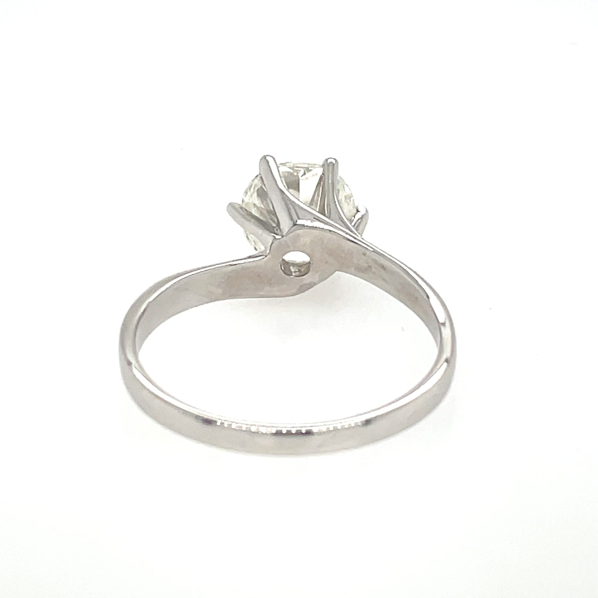 Solitärring Gr. 58 2,0 ct Diamant Weißgold 750/ 18K DPL Zertifikat - Bild 6
