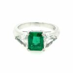 Smaragd Ring Gr.51 ca. 1,20 ct Diamanten Weißgold 750/18K Vorschau