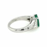 Smaragd Ring Gr.51 ca. 1,20 ct Diamanten Weißgold 750/18K - Bild 4 Vorschau