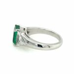 Smaragd Ring Gr.51 ca. 1,20 ct Diamanten Weißgold 750/18K - Bild 5 Vorschau