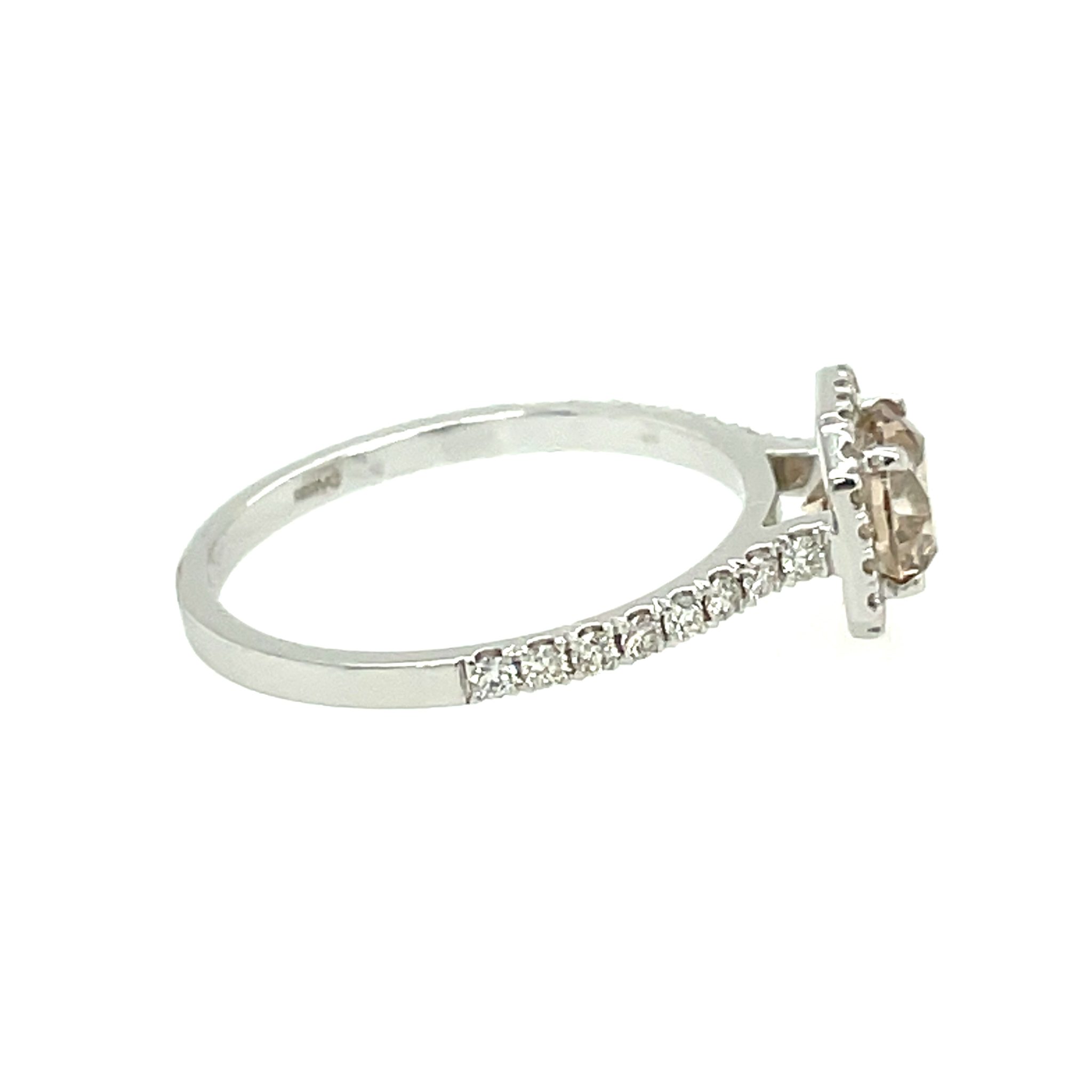 Solitärring Gr.53 0,90ct Diamant Weißgold 585/ 14K AIG Zertifikat - Bild 5