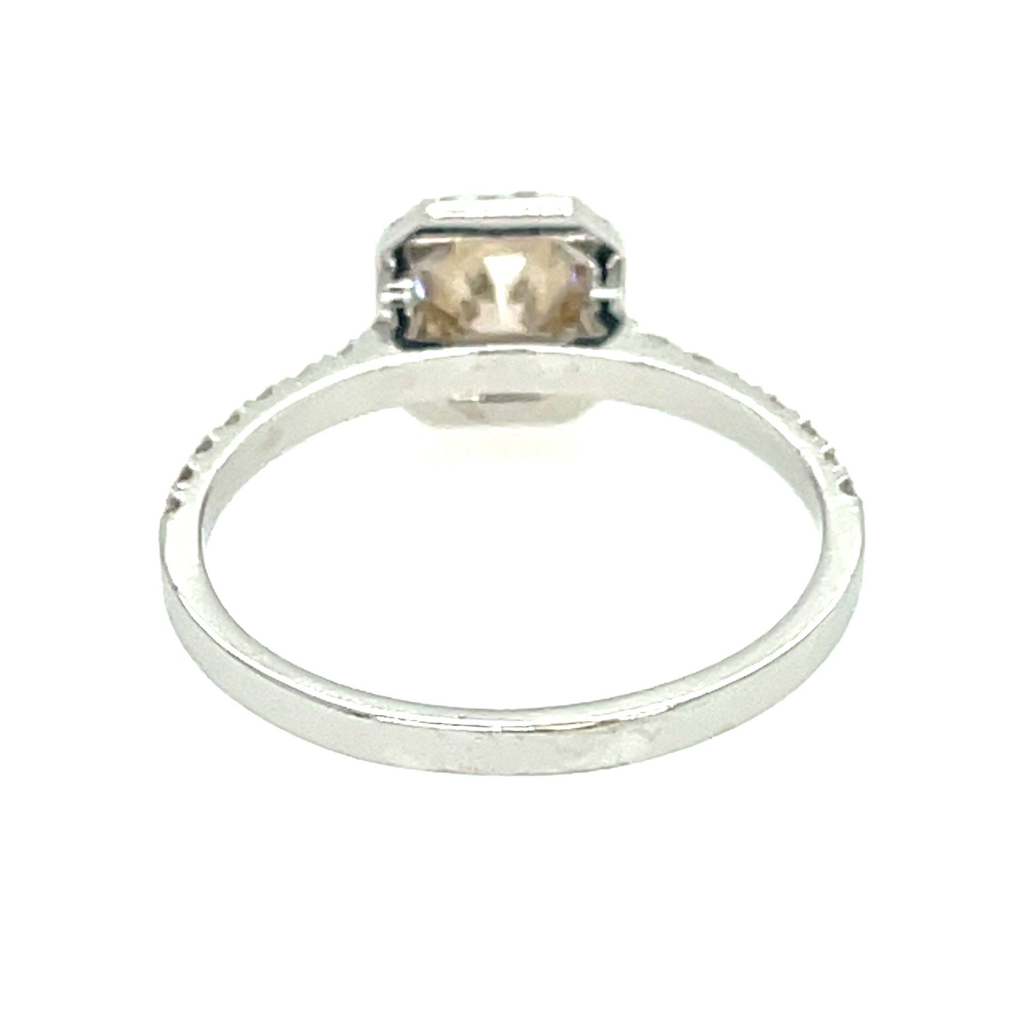 Solitärring Gr.53 0,90ct Diamant Weißgold 585/ 14K AIG Zertifikat - Bild 6