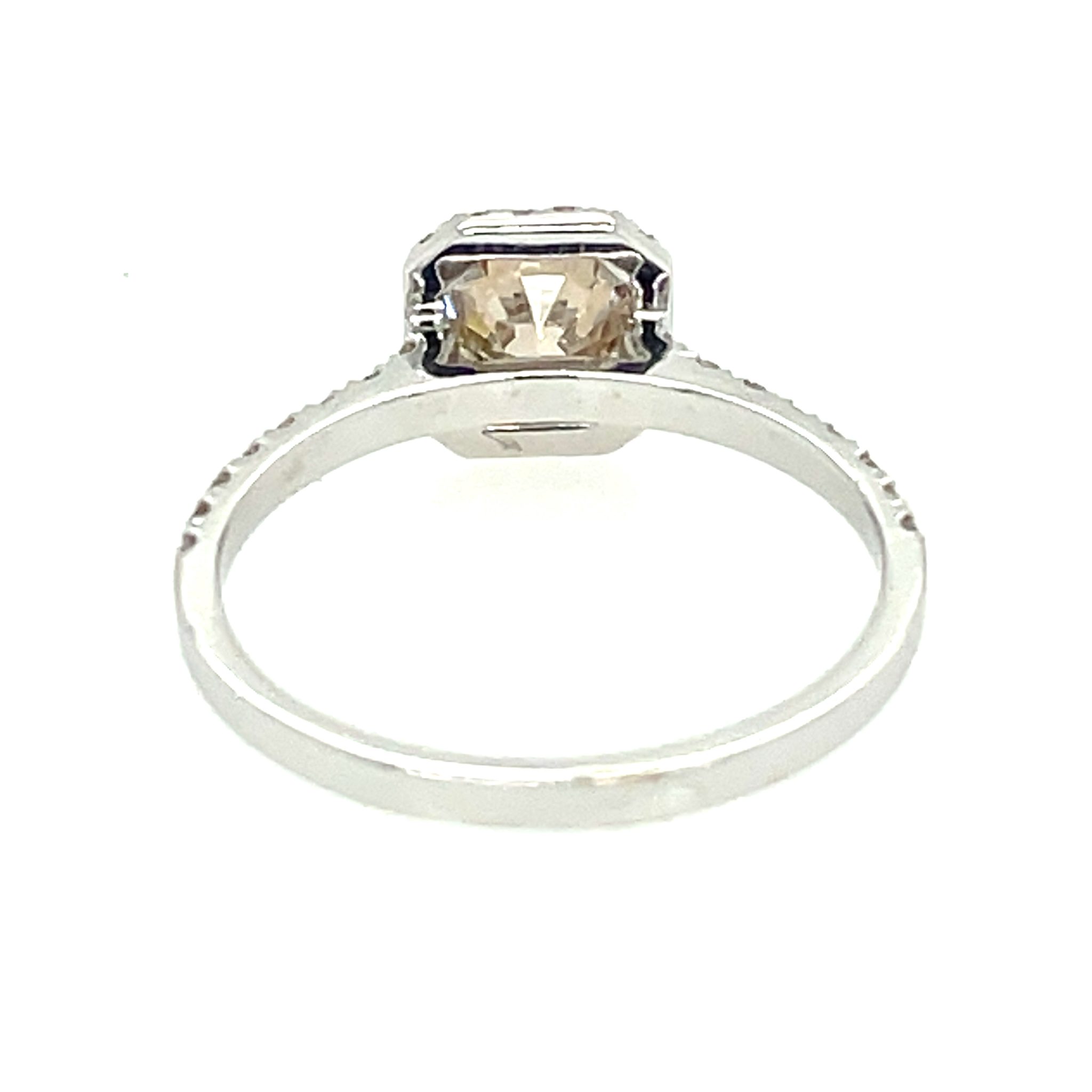 Solitärring Gr.53 0,90ct Diamant Weißgold 585/ 14K AIG Zertifikat - Bild 7