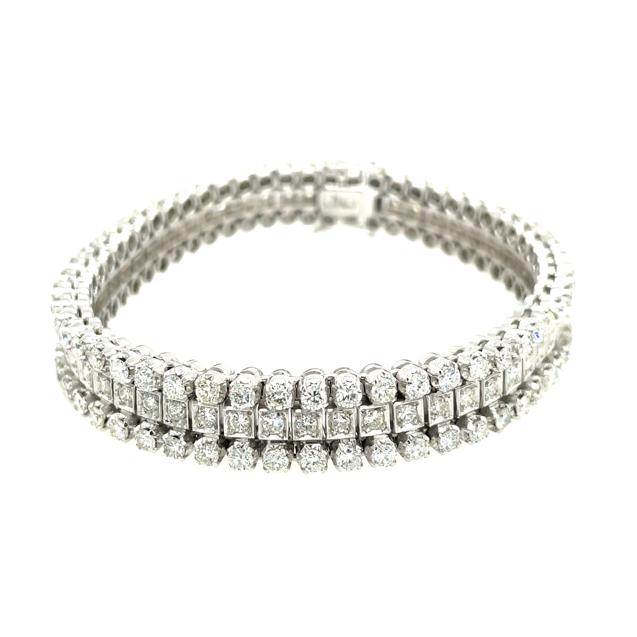 Diamant Armband 18,3cm ca. 8,50ct Diamanten Weißgold 750/ 18K