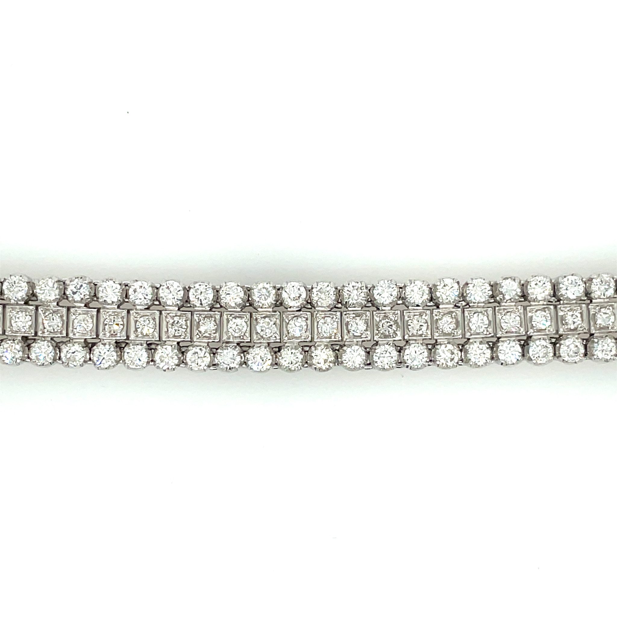 Diamant Armband 18,3cm ca. 8,50ct Diamanten Weißgold 750/ 18K - Bild 3