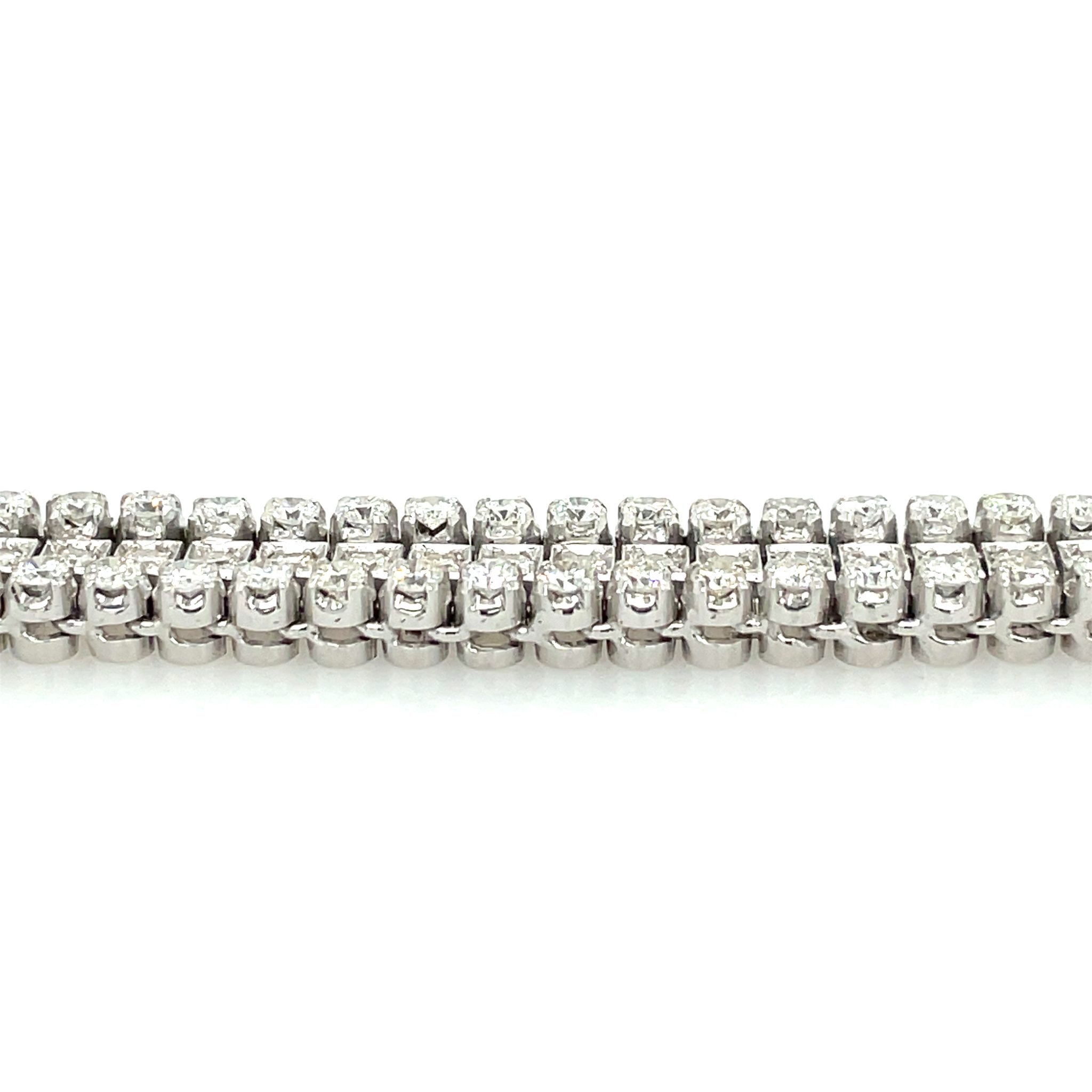 Diamant Armband 18,3cm ca. 8,50ct Diamanten Weißgold 750/ 18K - Bild 4