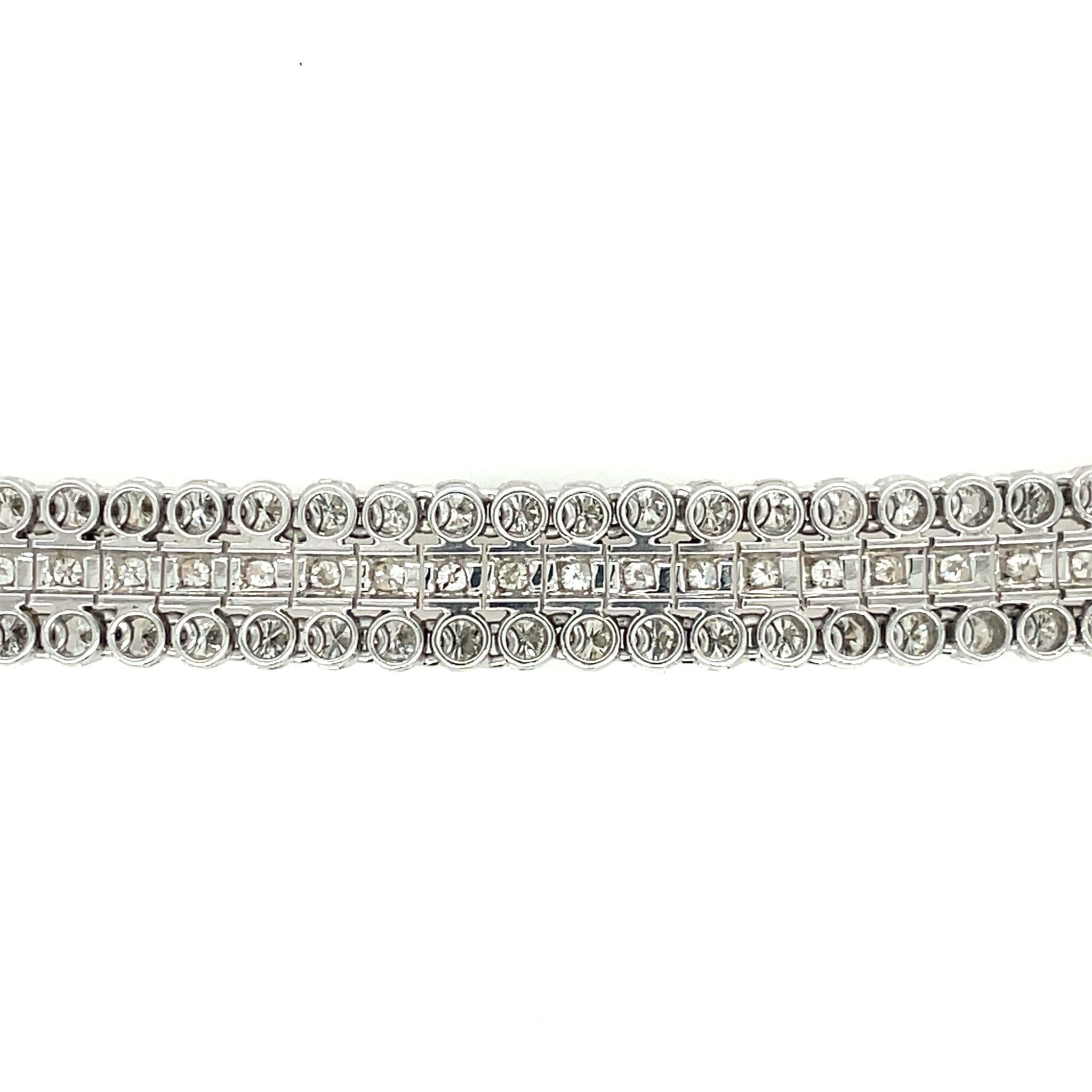 Diamant Armband 18,3cm ca. 8,50ct Diamanten Weißgold 750/ 18K - Bild 5