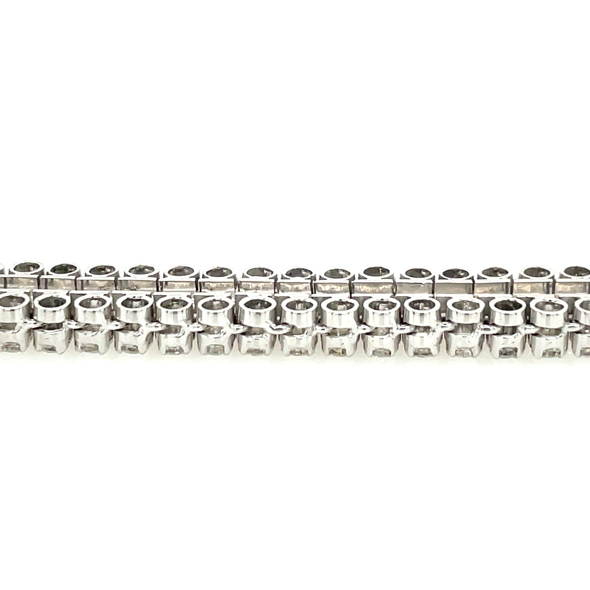 Diamant Armband 18,3cm ca. 8,50ct Diamanten Weißgold 750/ 18K - Bild 6