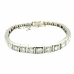 Tennisarmband 19cm ca.6ct Diamanten Weißgold 585/ 14K Vorschau